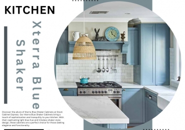 Elevate Your Kitchen with Xterra Blue Shaker Kitchen Cabinets